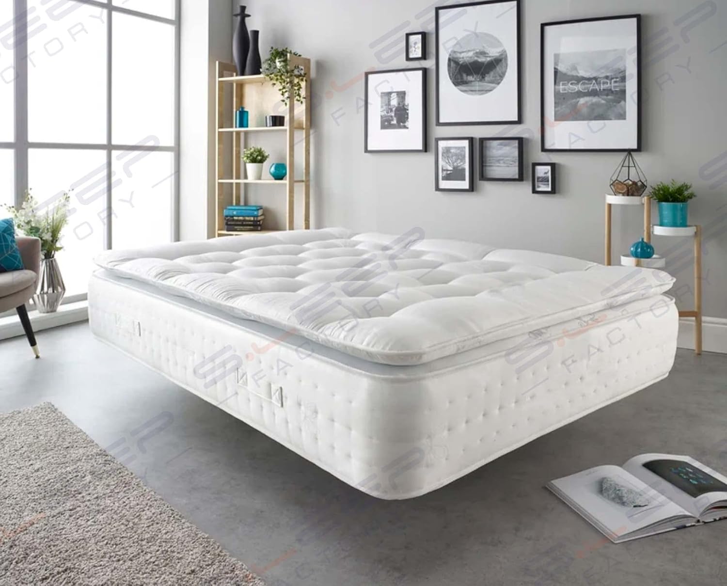 Sleep Factory Ltd Duermete Luxurious Advanced 3000 Hybrid Pillow Top Mattress. 3.0FT (Single