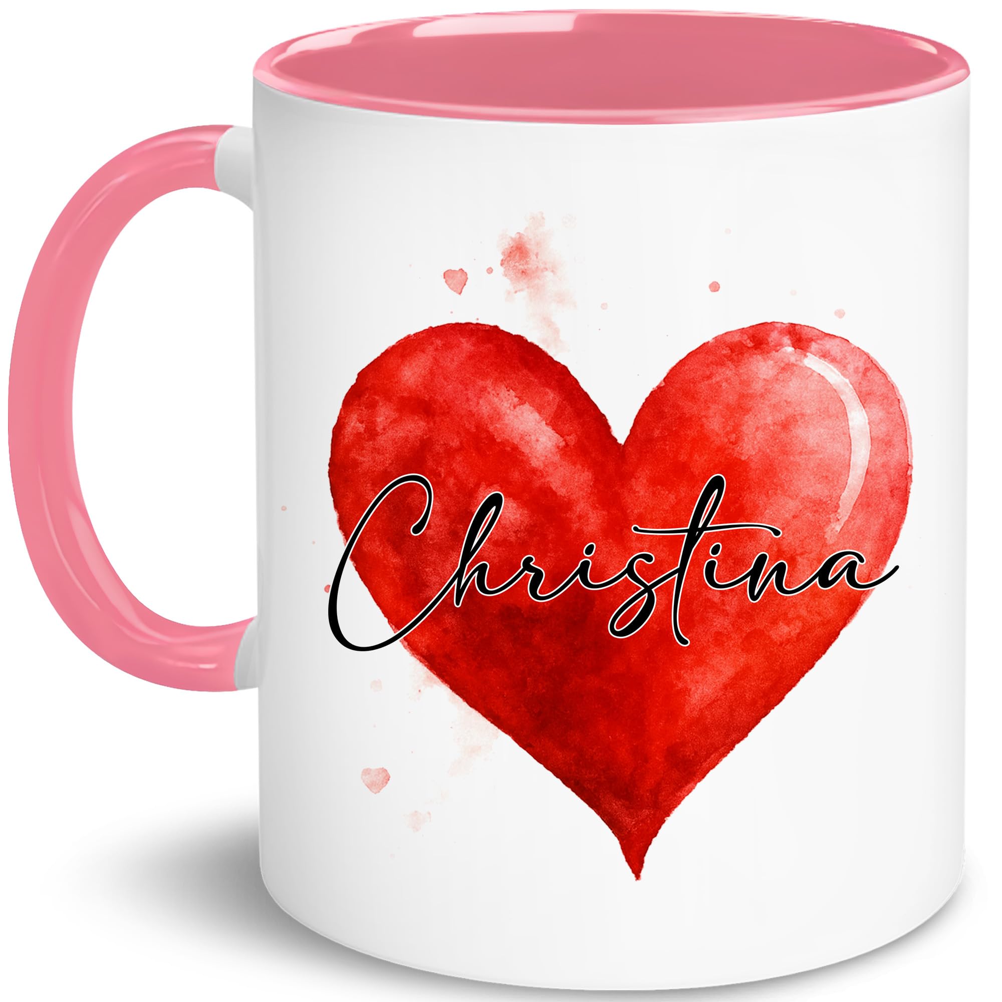 VUNVUT86 Personalized Valentine's Day Couple Mug - Valentine, Anniversary Mug For Lovers - Custom Heart Name Coffee Cup For Boyfriend, Girlfriend, Husband, Wife - Wedding Anniversary Celebration