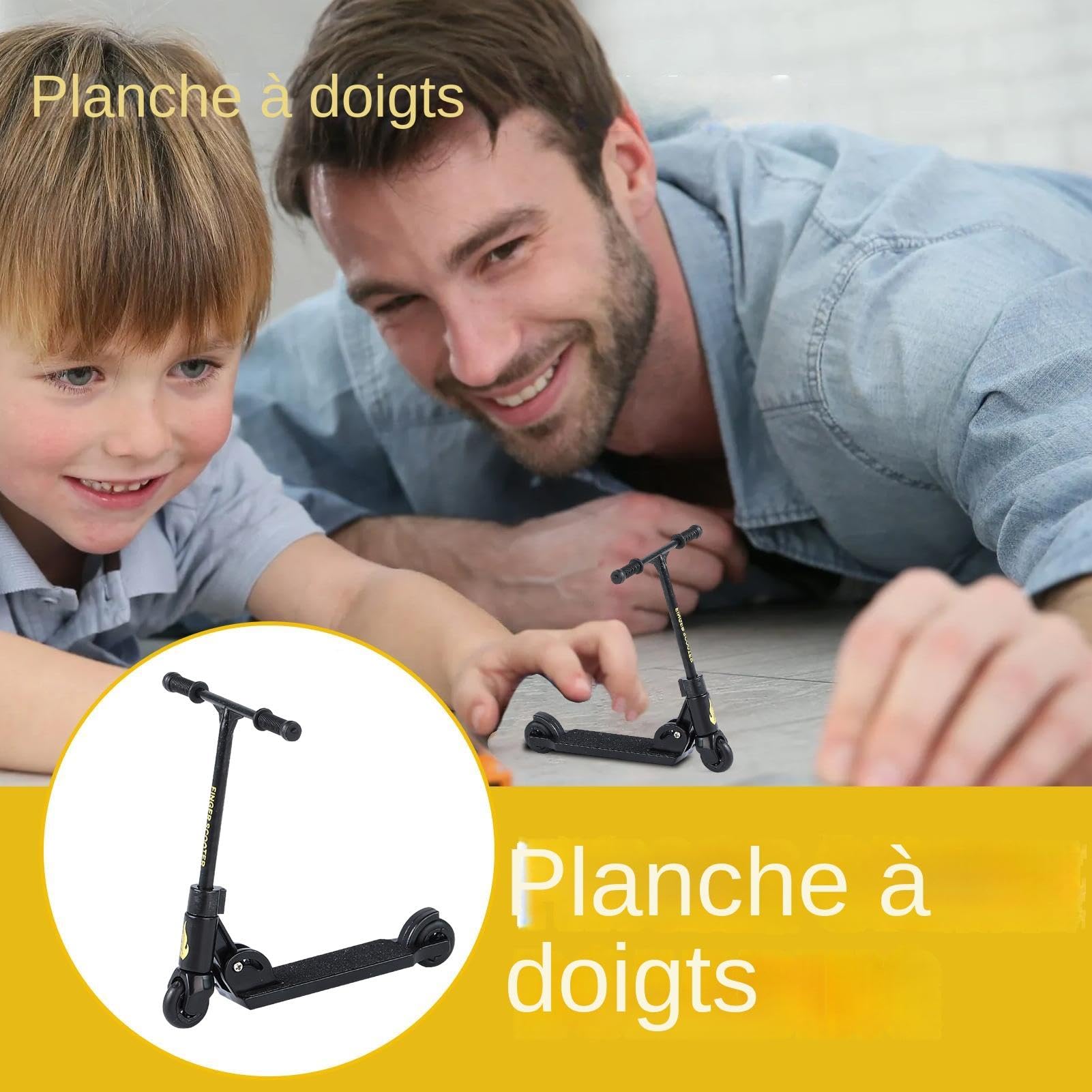 Monopatín de Dedos Scooter, Patinaje sobre ruedas | Pequeño Scooter Plegable,Pequeño Scooter de trucos, Entrenamiento interactivo Diversión de los dedos para la agilidad de los dedos