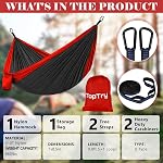 Single Double Camping Hammock with Tree Straps, 660lbs Portable Nylon Hammock for Outdoors, Camping, Backpacking, Beach, Travel,Garden and Courtyard