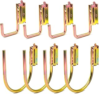 Eトラックシステム用Jフック 8個パック Eトラック ヘビーデューティ ショベルハンガー トラック トレーラー バン 大型スチールJフック タイダウンアクセサリー