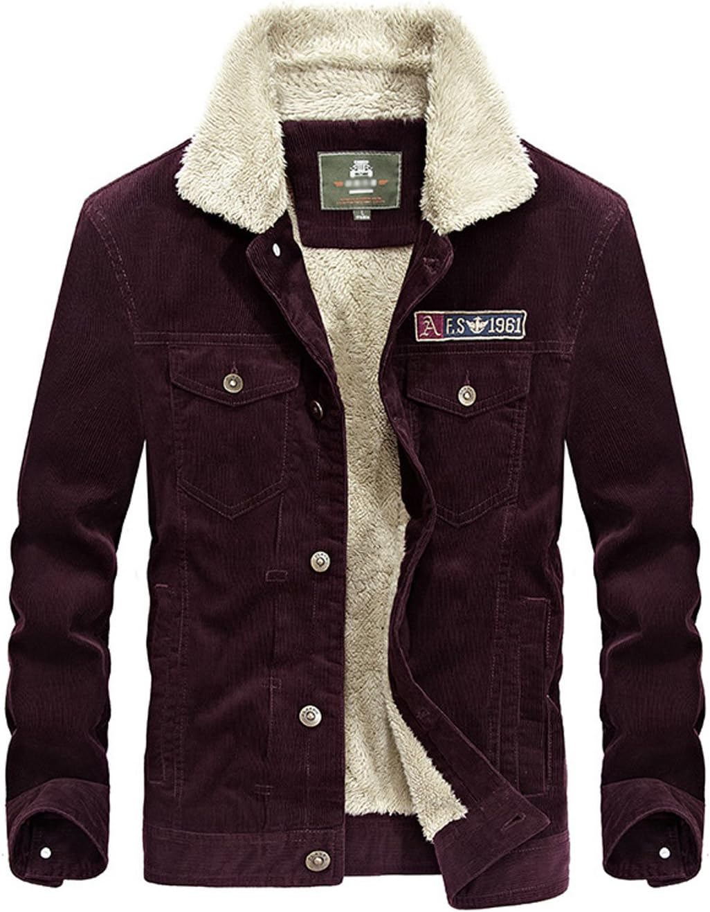 Yeokou Men's Vintage Sherpa Lined Corduroy Trucker Kenya Ubuy