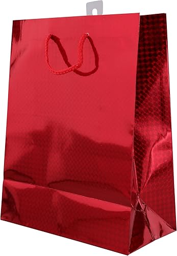 Miniatura 4 de Fifth Ave Kraft Bolsas de regalo con hologramas, asas de cuerda, medianas, paquete de 12