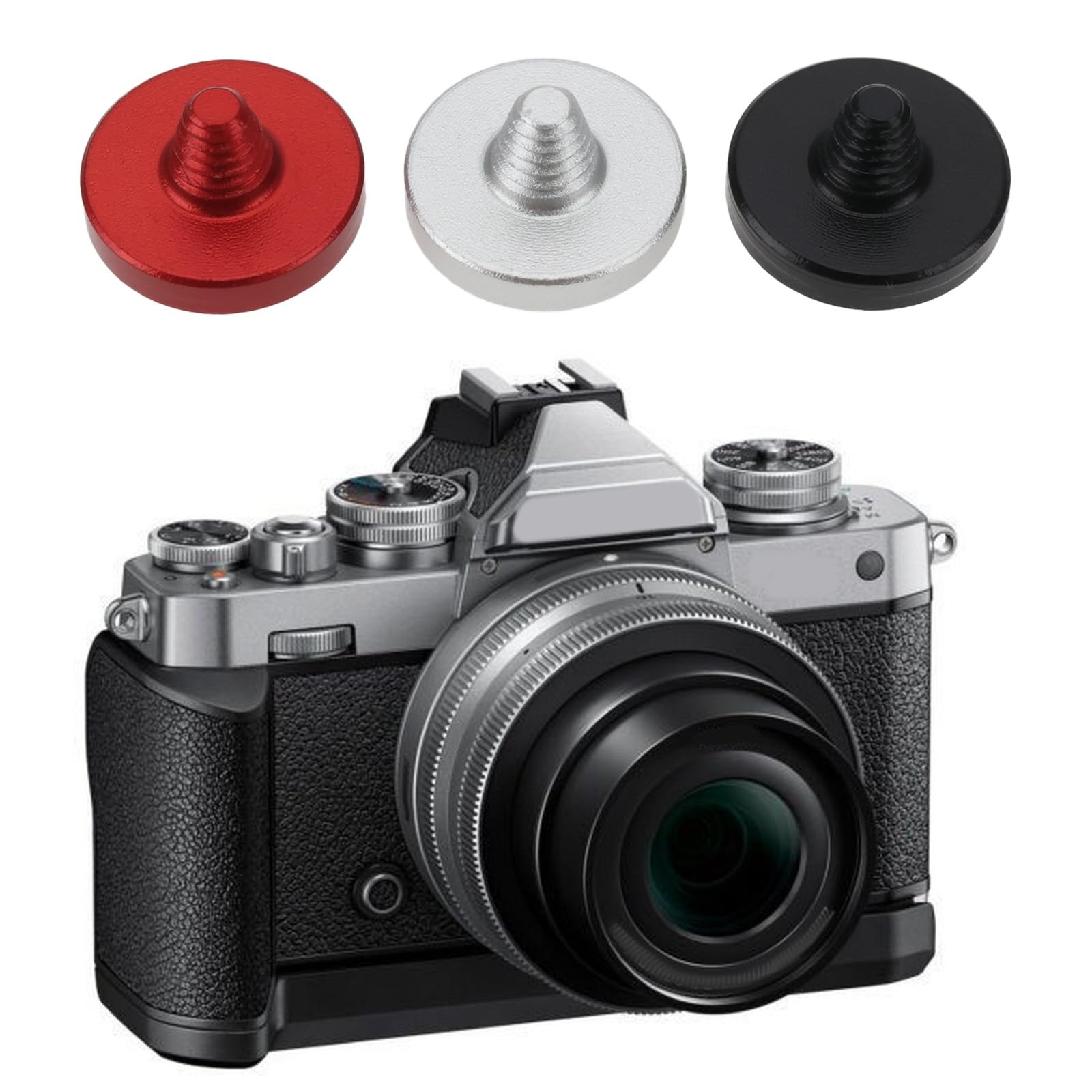 ECSiNG Wklęsły przycisk zwalniania migawki aparatu kompatybilny z Fujifilm, kompatybilny z Leica, kompatybilny z Canon, kompatybilny z Nikon, 9,7 x 5,4 mm, 6 szt