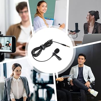 Lavalier Lapel Microphone - clip Lavalier Microphone System, Professional Lapel Mic Speaker Microphone, Versatile Recording Mic for Teaching, Live Performances, Stage Recording