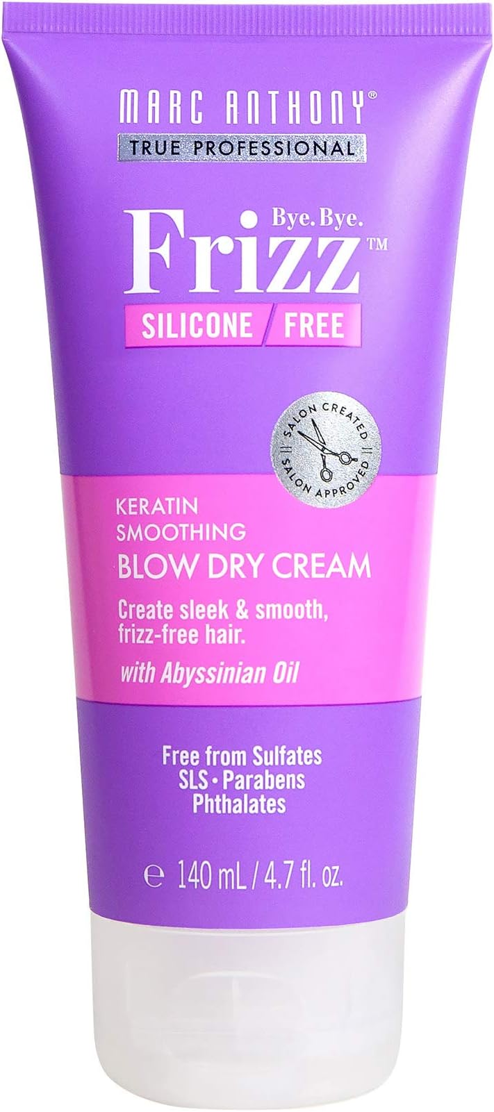Marc Anthony True Professional Bye Bye Frizz Keratin Smoothing Blow Dry Cream, 4.7 Fl Oz (09005)