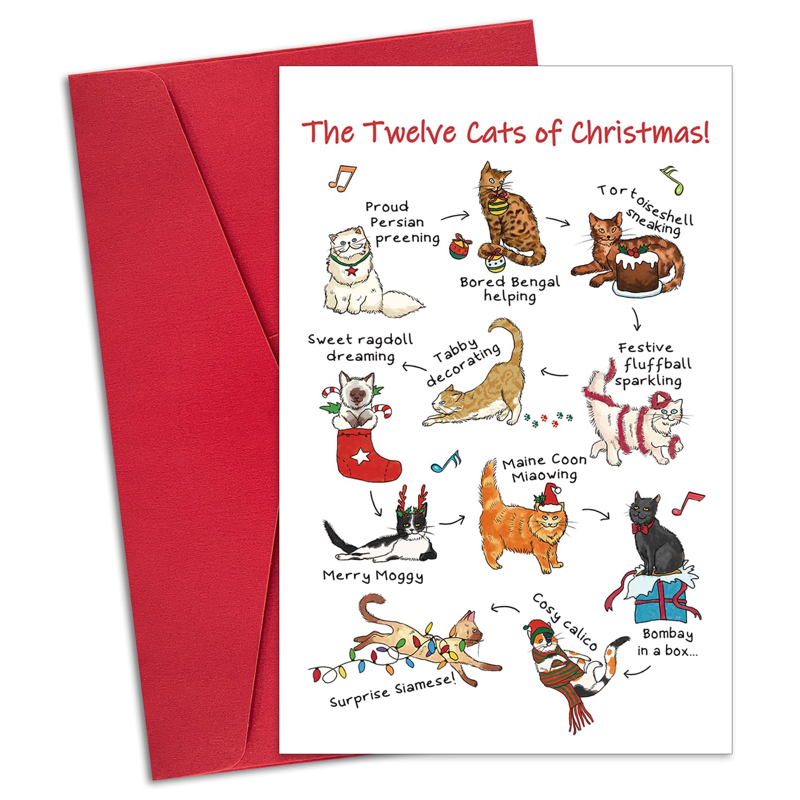Amazon.com : Ogeby The Twelve Cats of Christmas Card with Envelopes, Funny Christmas Gifts for Cat Lovers, Cute Christmas Gift ideas, Cat Xmas Cards Gifts for Dad Mom Brother Sister Friends : amazon-com-ogeby-the-twelve-cats-of-christmas-card-with-envelopes-funny-christmas-gifts-for-cat-lovers-cute-christmas-gift-ideas-cat-xmas-cards-gifts-for-dad-mom-brother-sister-friends