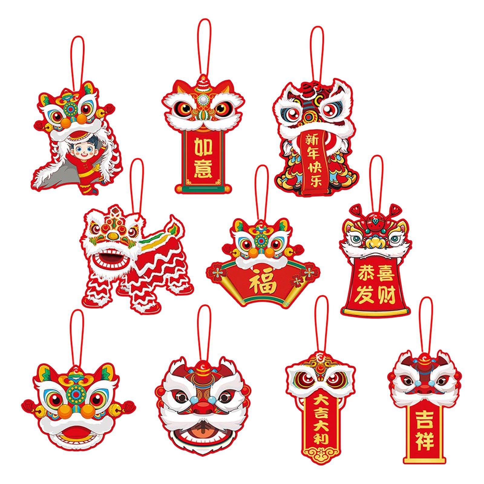 AMSLSIU Premium Chinese Spring Festival Hanging Decorations With Fine Craftsmanship 2024 Chinese New Year Hanging Decorations