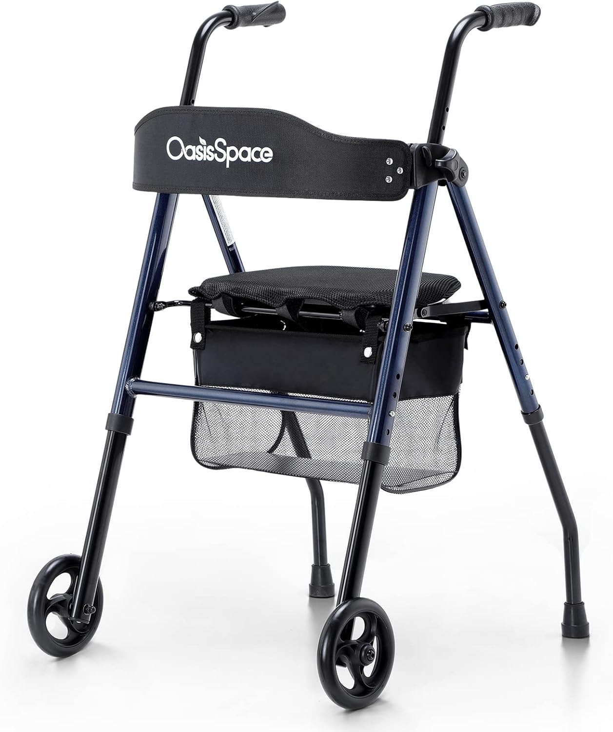 OasisSpace 2 Wheeled Rollator Walker with Seat,6” Nepal Ubuy