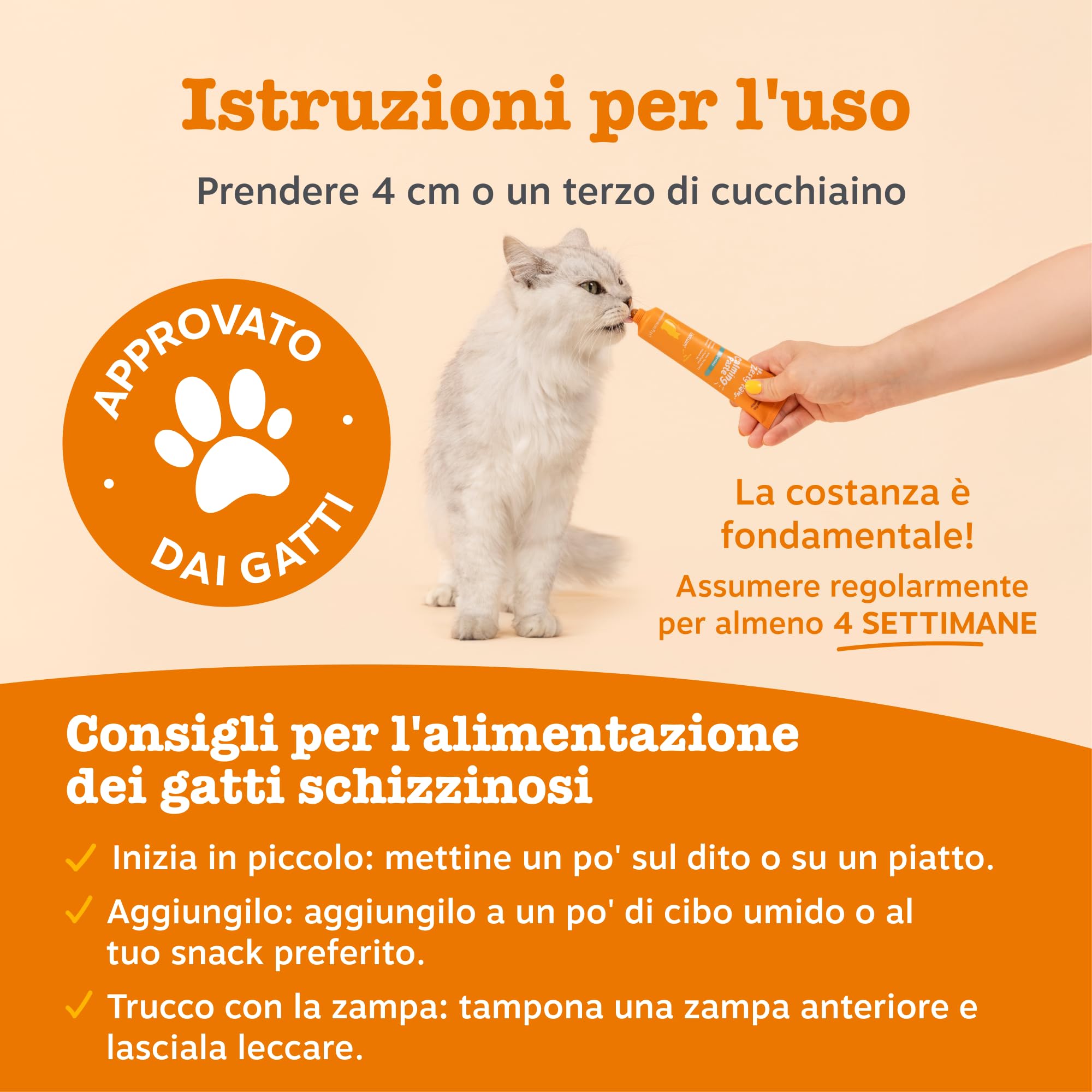 Zesty Paws Digestion & Prebiotic Paste - Digestione - per Gatti – Supporta Salute Intestinale e Sistema Immunitario – con Postbiotici, Inulina, Olio Algale e Vitamine C ed E – Gusto Pesce – 75g