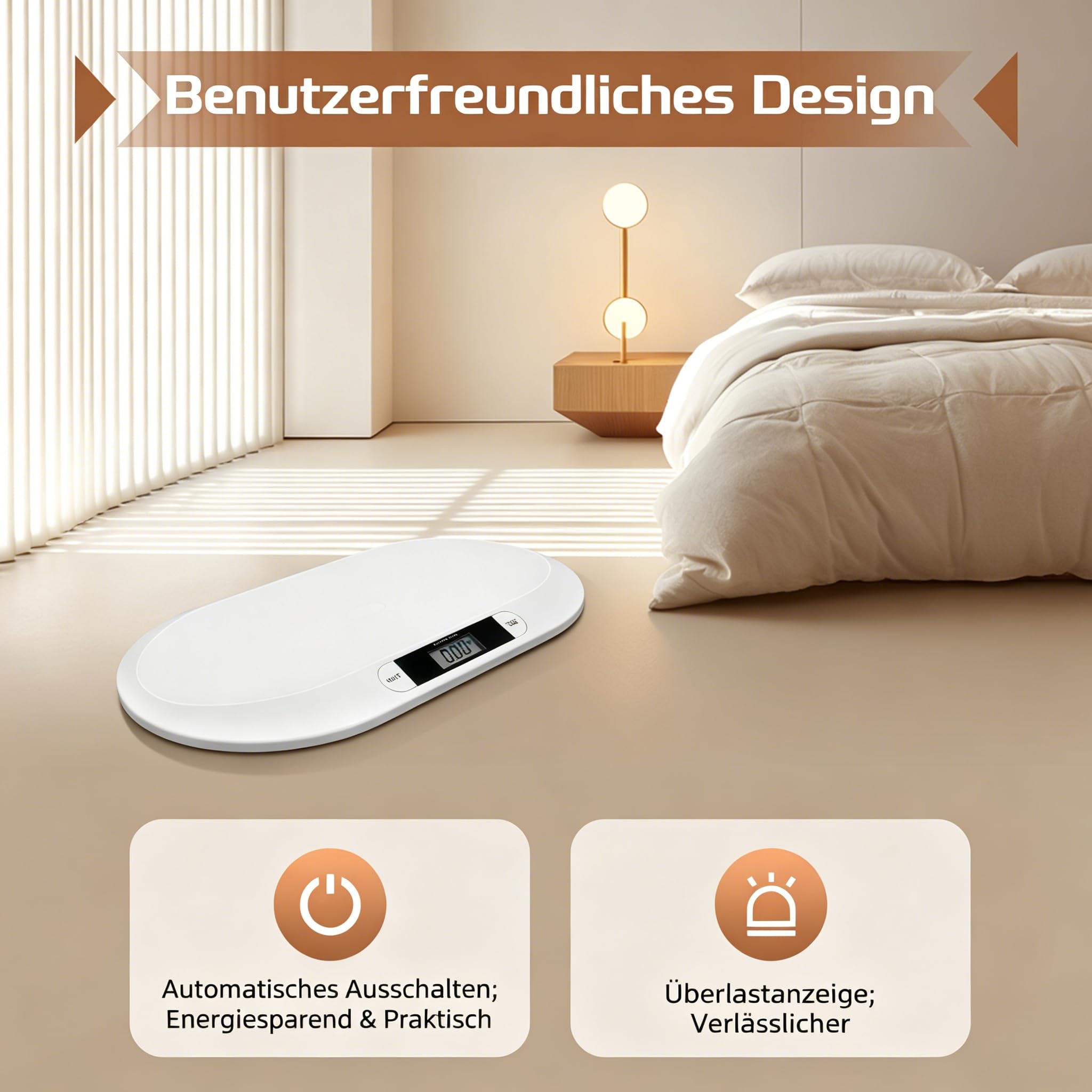 Babywaage, Digital Kinderwaage Batterien Tierwaage Kleintierwaage Baby bis 20kg Waage, mit 3 Wiegemodi (kg/oz/lb)
