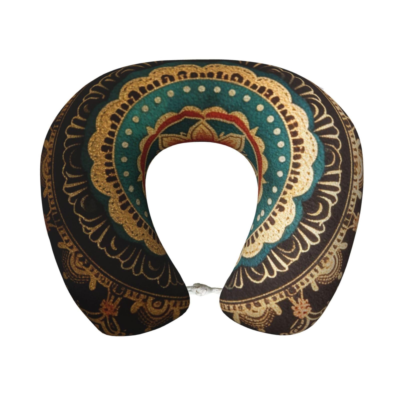 Neck Pillow Memory Foam Contour Pillow Mandala Travel Pillow for Sleeping Comfortable U Shape Pillows for Traveling Car Headrest Home Office Fits Most Neck Sizes