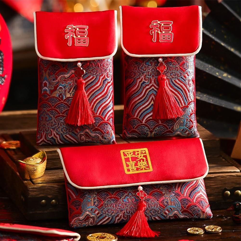 Buste Rosse di Seta Cinese Hong Bao per Capodanno Lunare Festa di Primavera