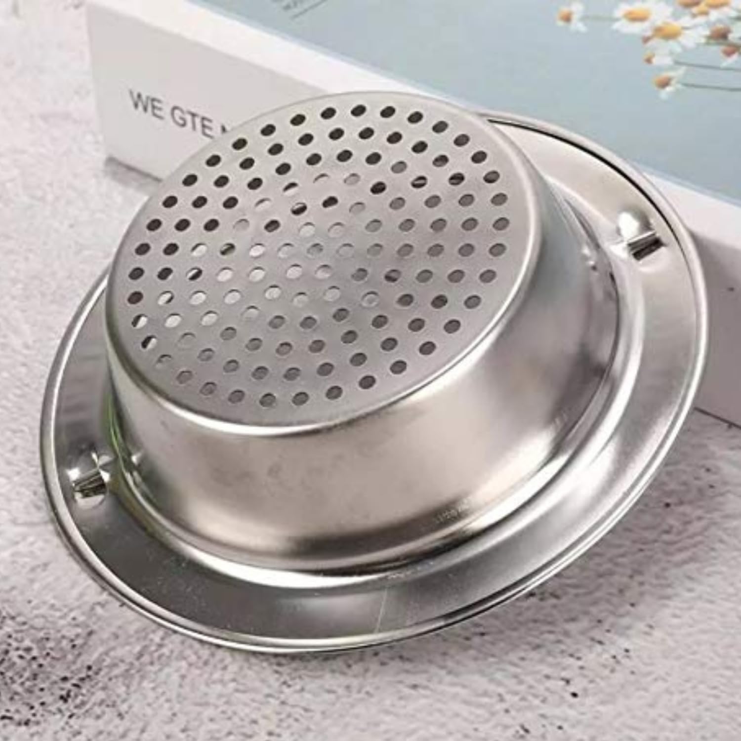Giffy 11cm with 2mm Dia Holes, Stainless Steel Sink Strainer with Handle, Kitchen Drain Basin Basket Filter Stopper, Silver, for Home Office Hotel 1 - Piece 4