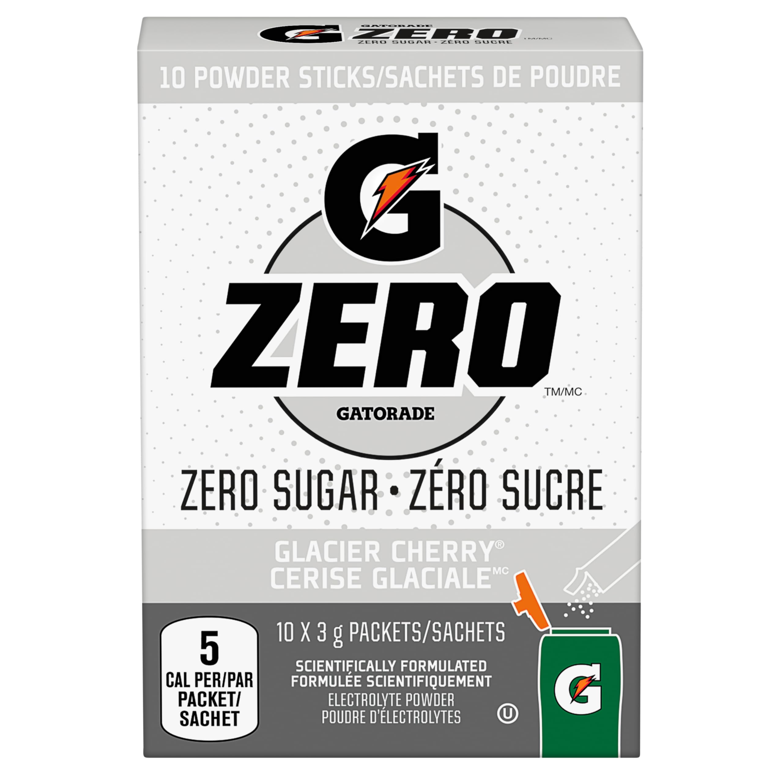 GATORADE ZERO - Glacier Cherry Electrolyte Powder Drink Mix 8 Sachets (30g) By COUGAR | Zero Sugar Hydration Powder | 5 Calories Per Sachet – (Imported - USA)-image-19