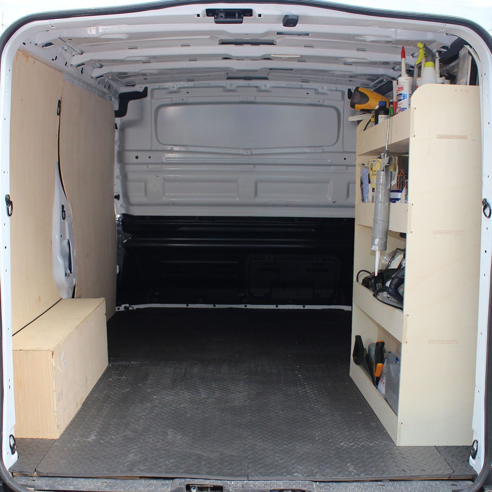 Vanify Estanterías para Furgonetas - Se Ajusta a Renault TRAFIC L1 2015+ Estantería Trasera para el Lado del Pasajero
