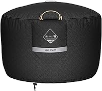 Vista 11 de QH.HOME Cubierta redonda para hoguera súper impermeable, cubierta redonda de 40 pulgadas para fogatas al aire libre, 600D, fuerte resistente a