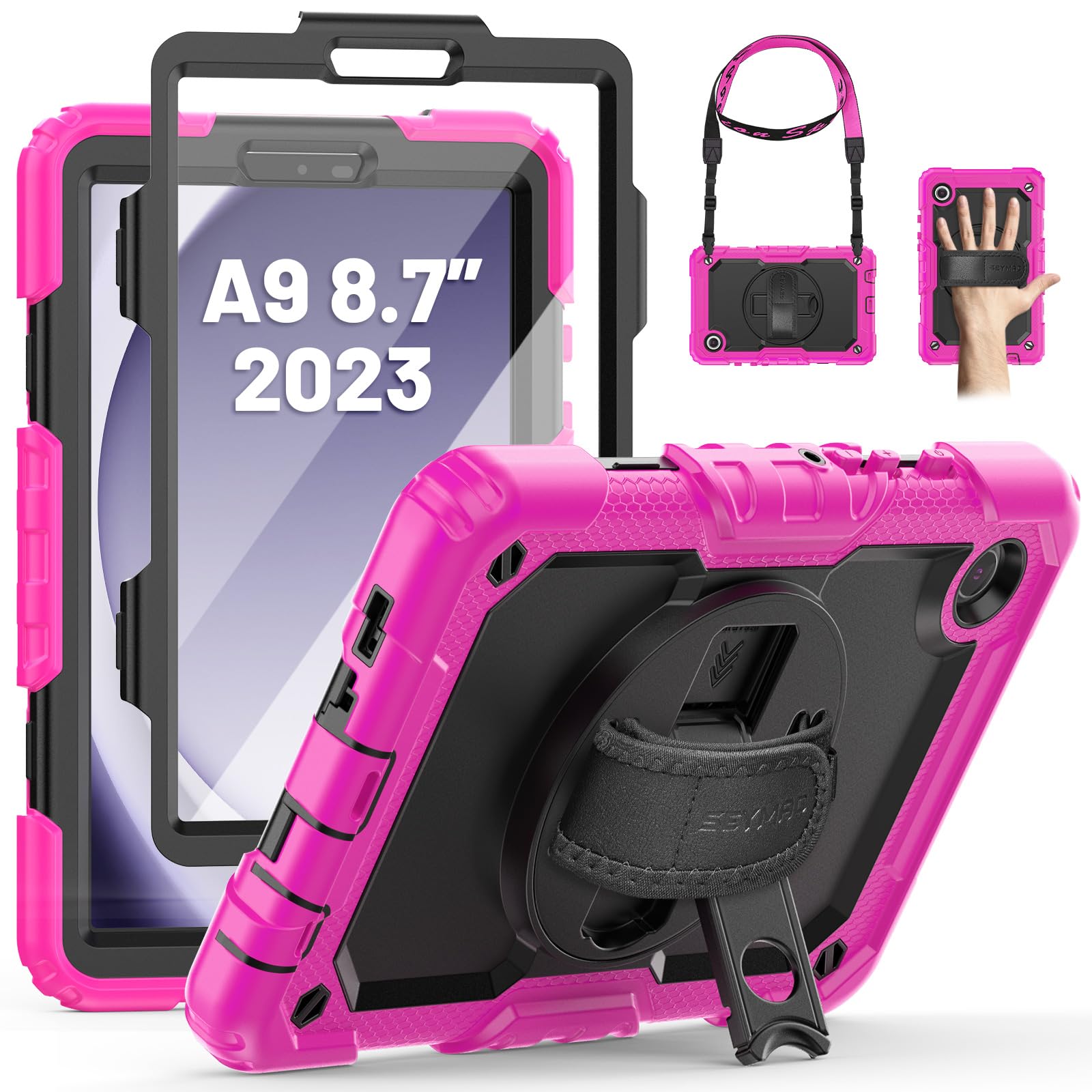 SEYMAC Hülle für Samsung Galaxy Tab A9 8,7 Zoll 2023, Rose