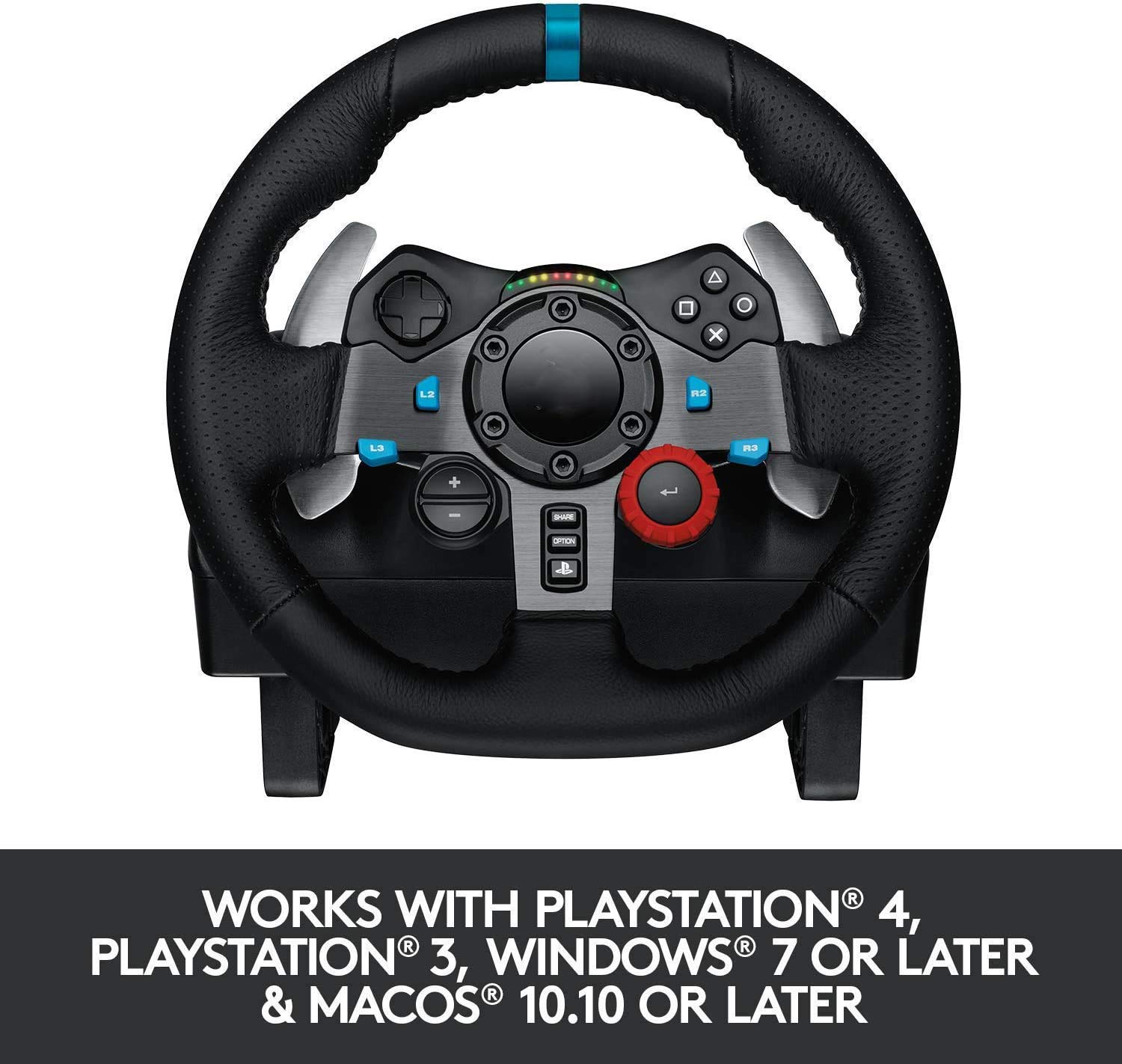 RajoNN Volante de Carreras, Volante de Juegos, Volante y Pedales de Carreras Driving Force (PS4/PS3 y PC)