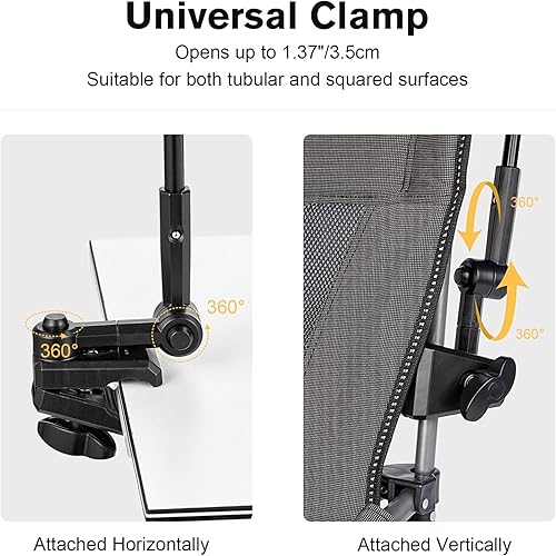 Miniatura 3 de G4Free Sombrilla ajustable UPF 50+ XL con abrazadera universal, protección UV, sombrilla para silla de playa, cochecito, silla de ruedas, carrito de