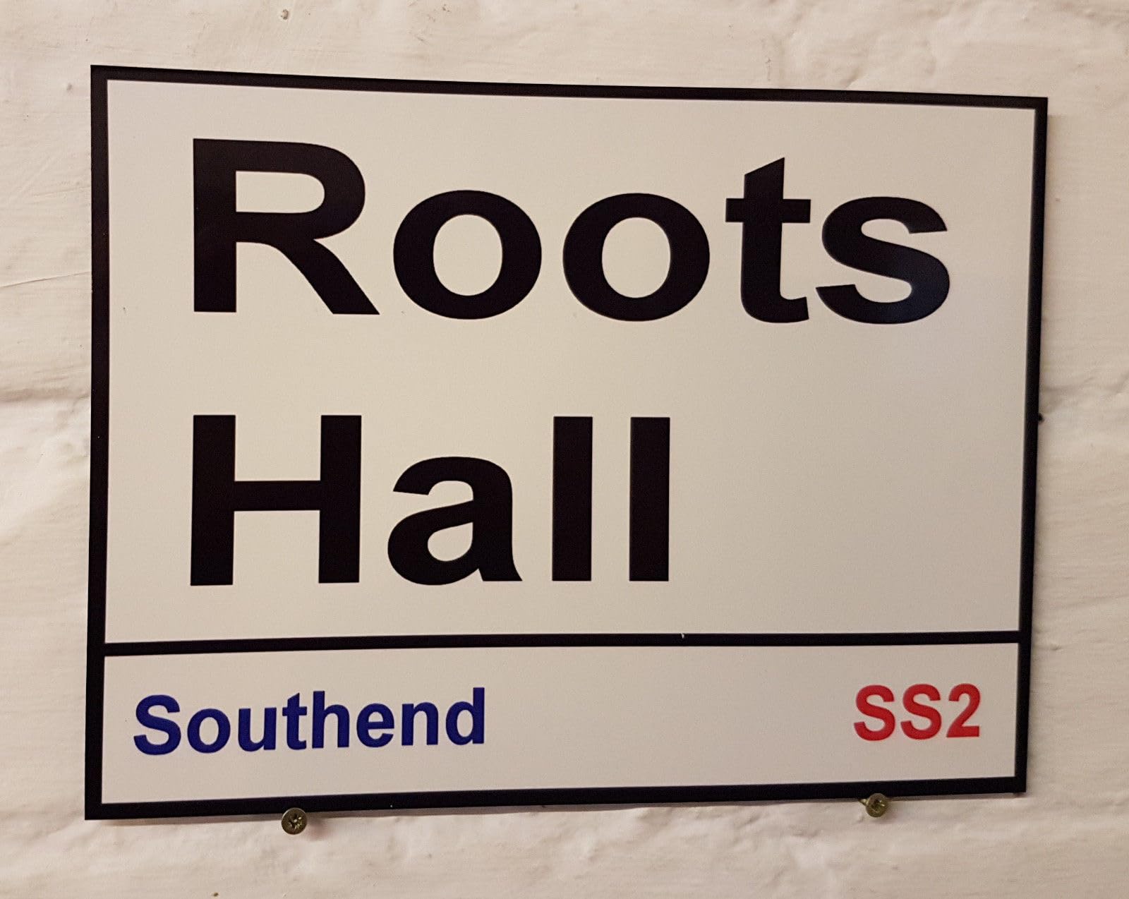 Yelaceccb New Metal Street Sign Southend Utd Fc Roots Hall Metal Street Sign 8X12 Inches
