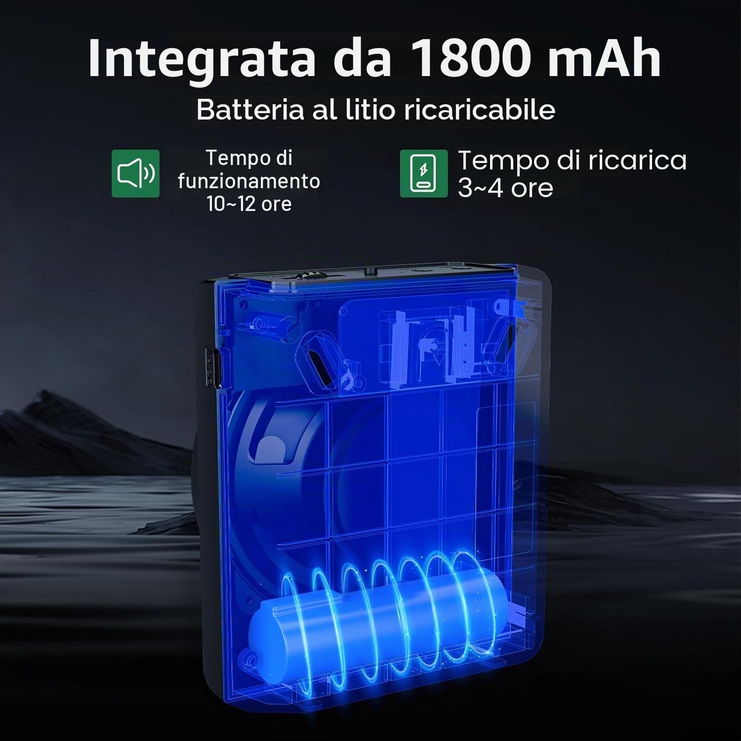 Amplificatore vocale portatile con microfono senza fili per insegnanti | Professionale Amplificatore vocale con microfono a clip, megafono vocale 2 lavalier wireless microfonos da cintura