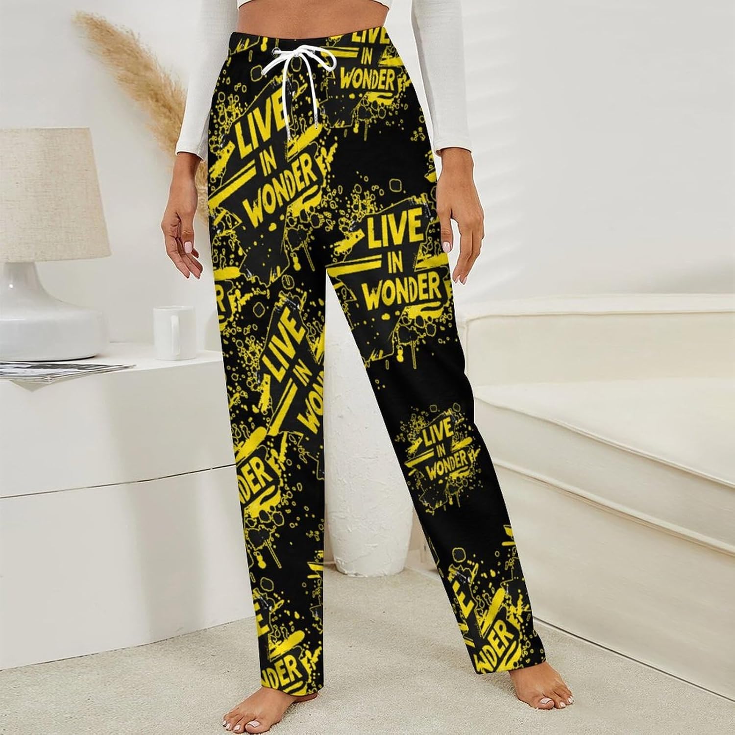Live in Wonder Pajama Pants Women Flannel Lounge Sleep Bottoms PJ Sleepwear