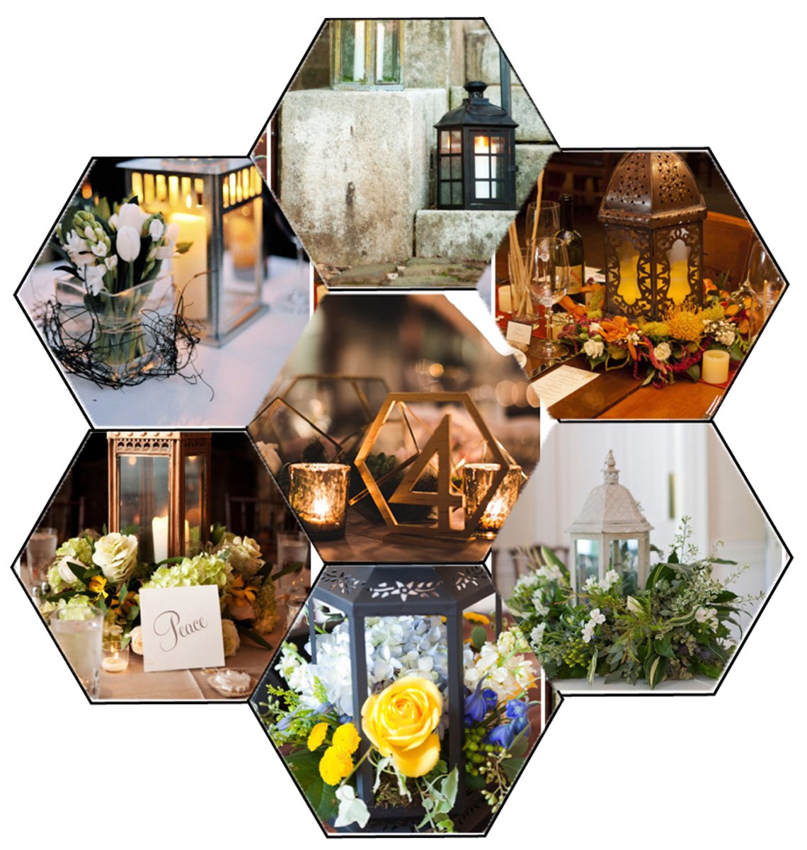 Greatstar Wooden Table Number 1-20 Wedding Polygonal Table Number for Charity Event,Wedding Reception and Wedding Table Decorations