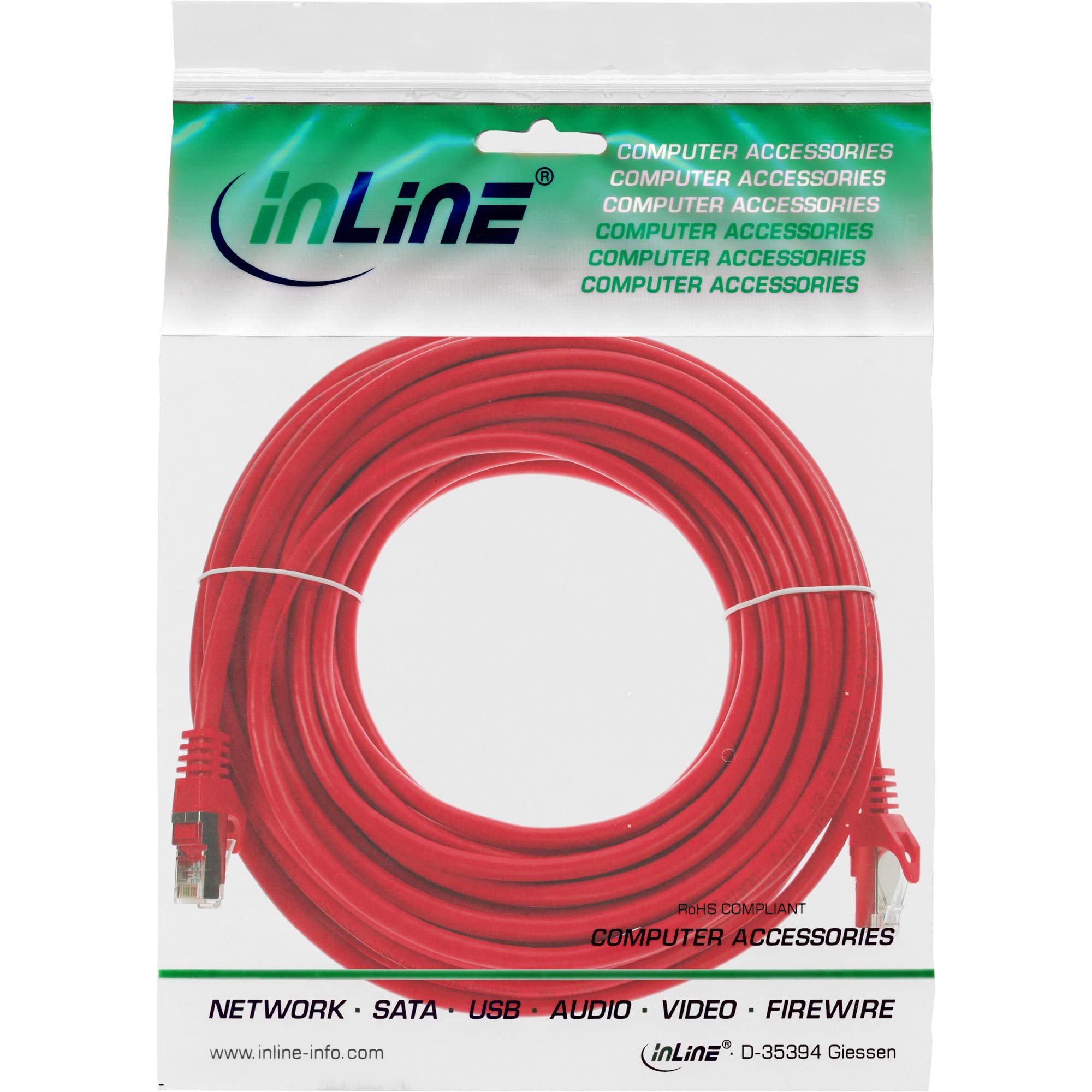 Inline COSCD Patchkabel TP Cat5e SFTP 10m Gelb 1er red