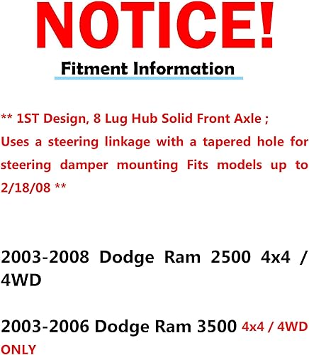 Miniatura 3 de Detroit Axle - Kit de varillas de acoplamiento de rótulas delanteras 4WD para Dodge Ram 2500 3500 2003-2008, 2004 2005 2006 2007, rótulas inferiores