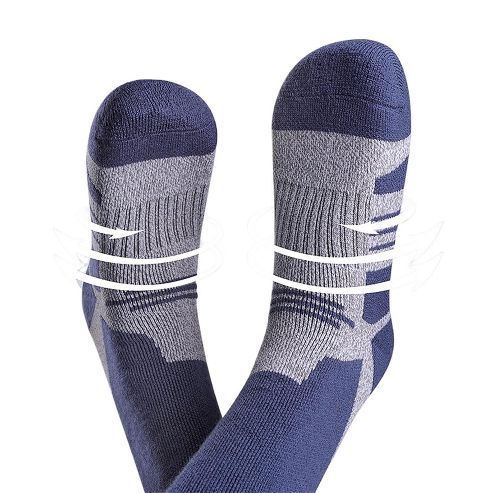 Calze Termiche, 1 Paio di Calzini da Sci Invernali Uomo e Donna, Termici, Caldi(Black,S (3437))