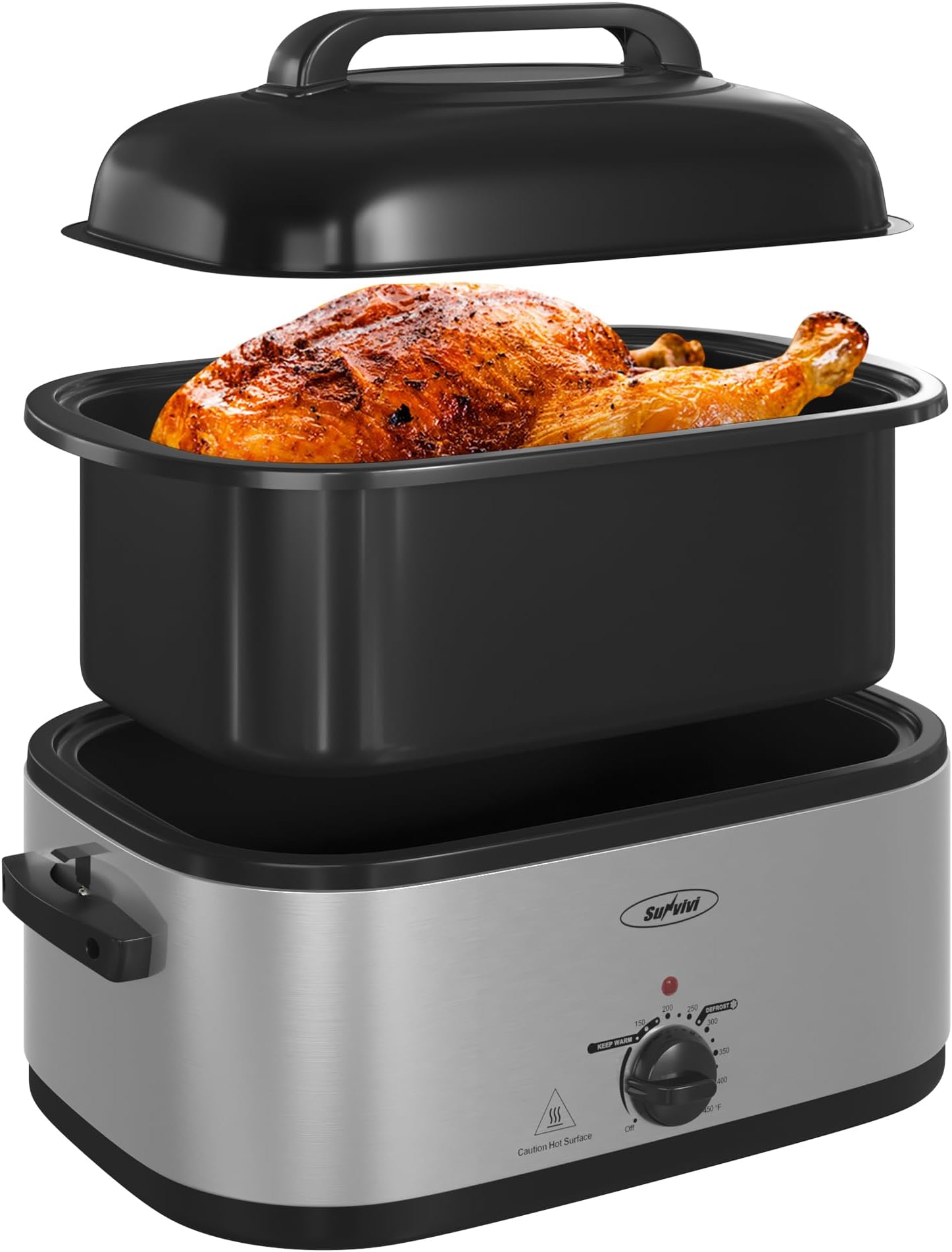 Sunvivi 24Quart Electric Roaster Oven with Visible Self
