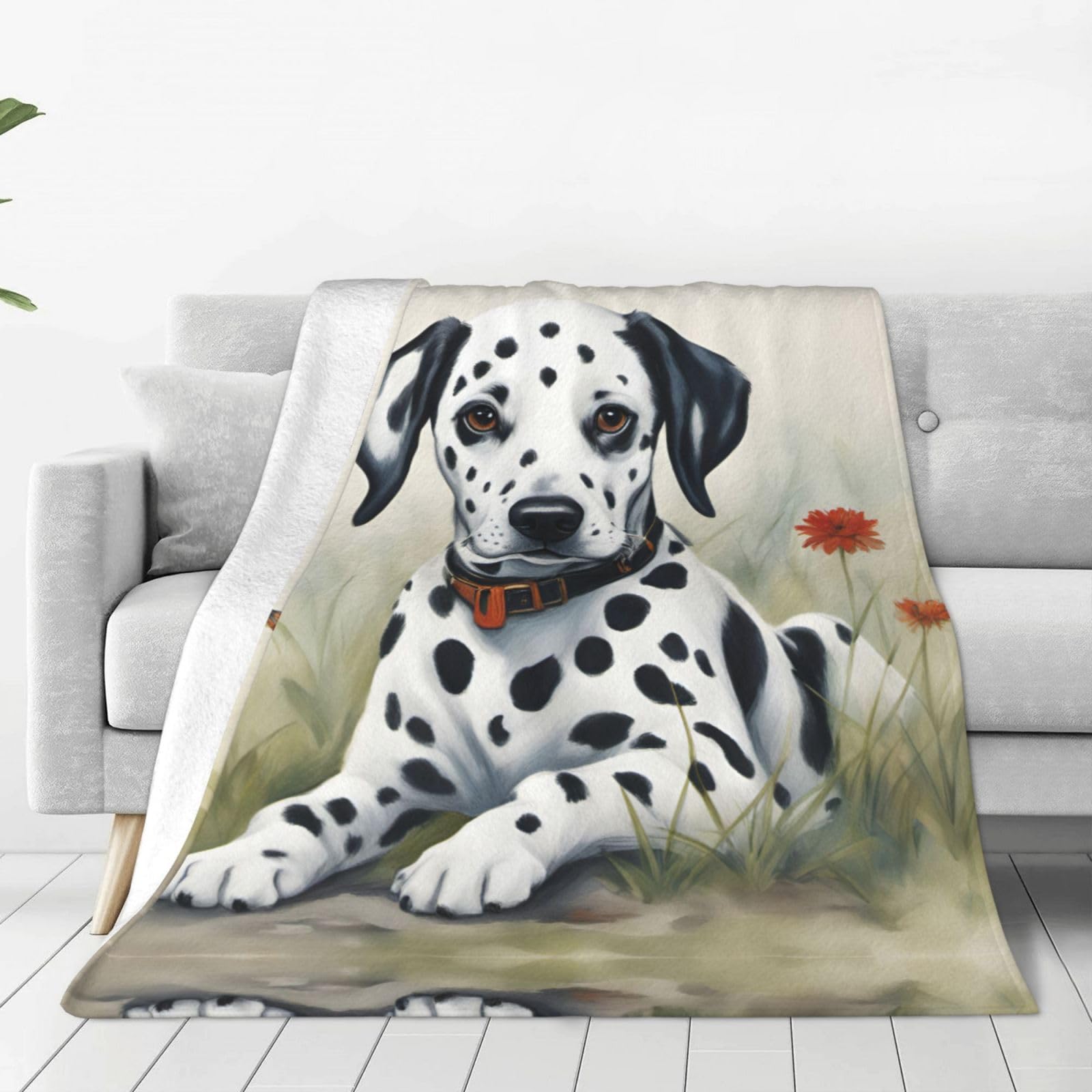 Couverture dalmatienne micro polaire pour ne plus jamais avoir froid au lit