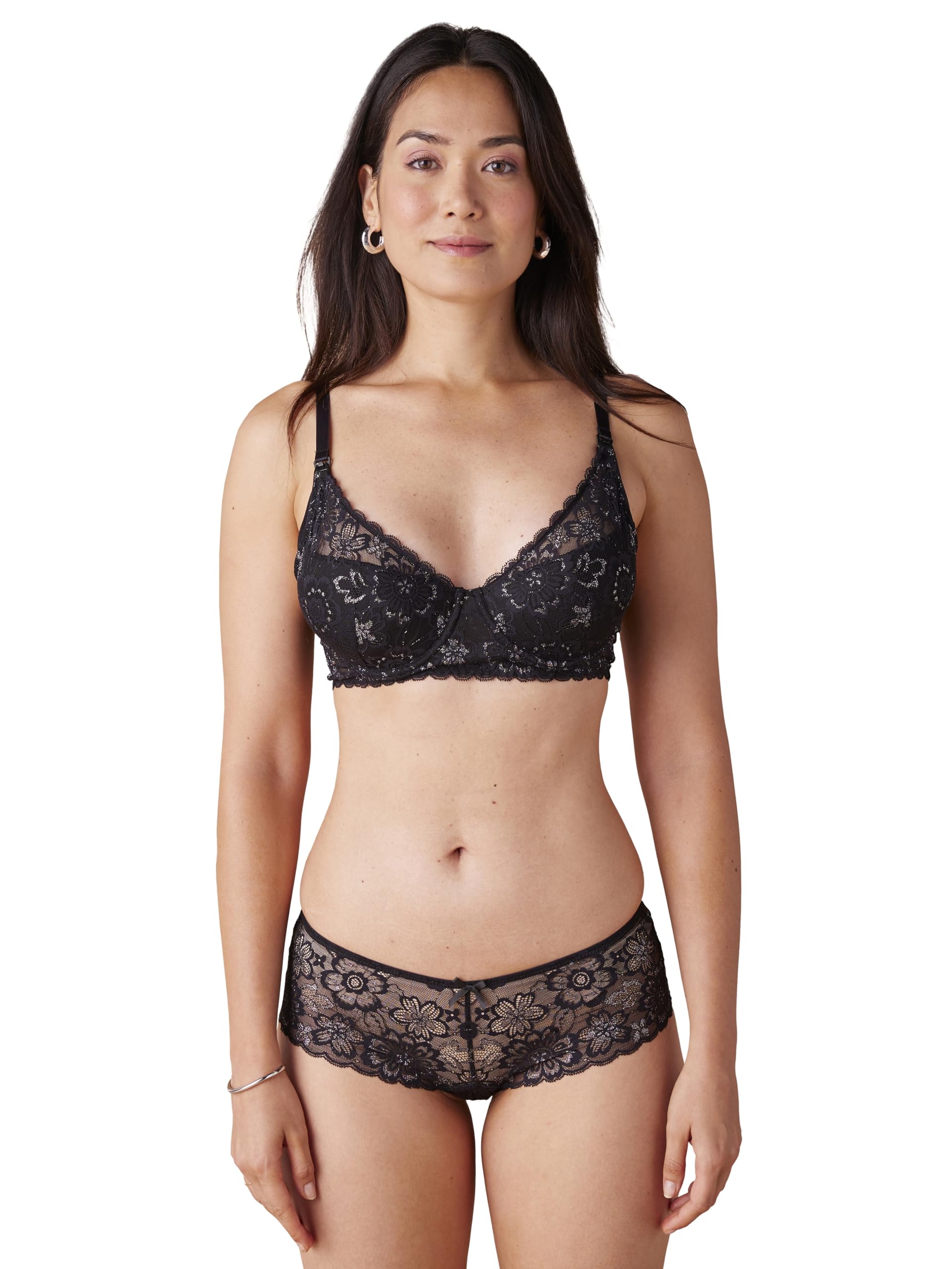 ENVIE DE FRAISE Still-Bustier mit Bügeln, Schimmernde Spitze schwarz 80C