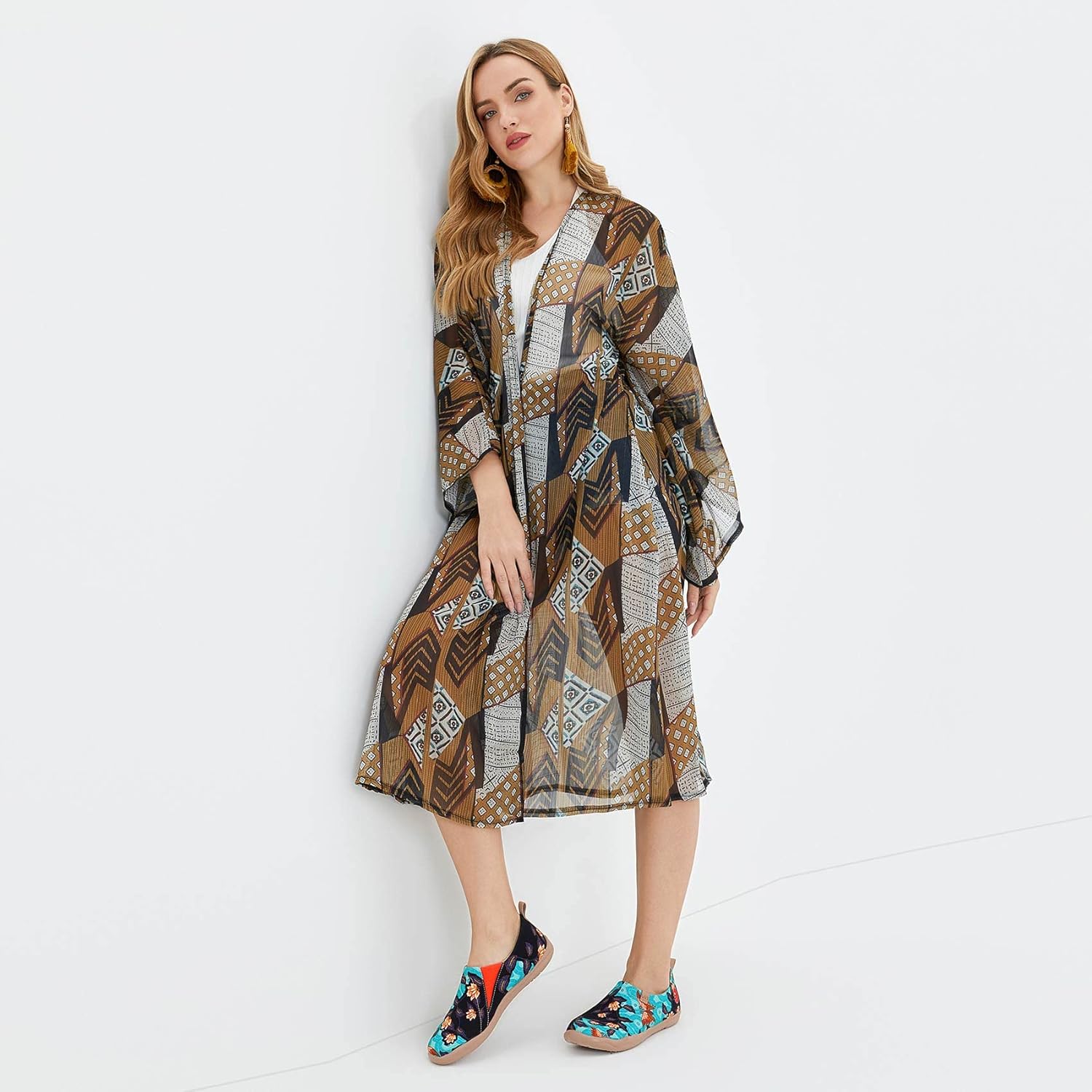 UIN Women's Art Painted Travel Shoes Slip On Casual Knit Loafers Lightweight Comfort Fashion Sneaker Toledo ⅠBirds and Flowers - Image 4