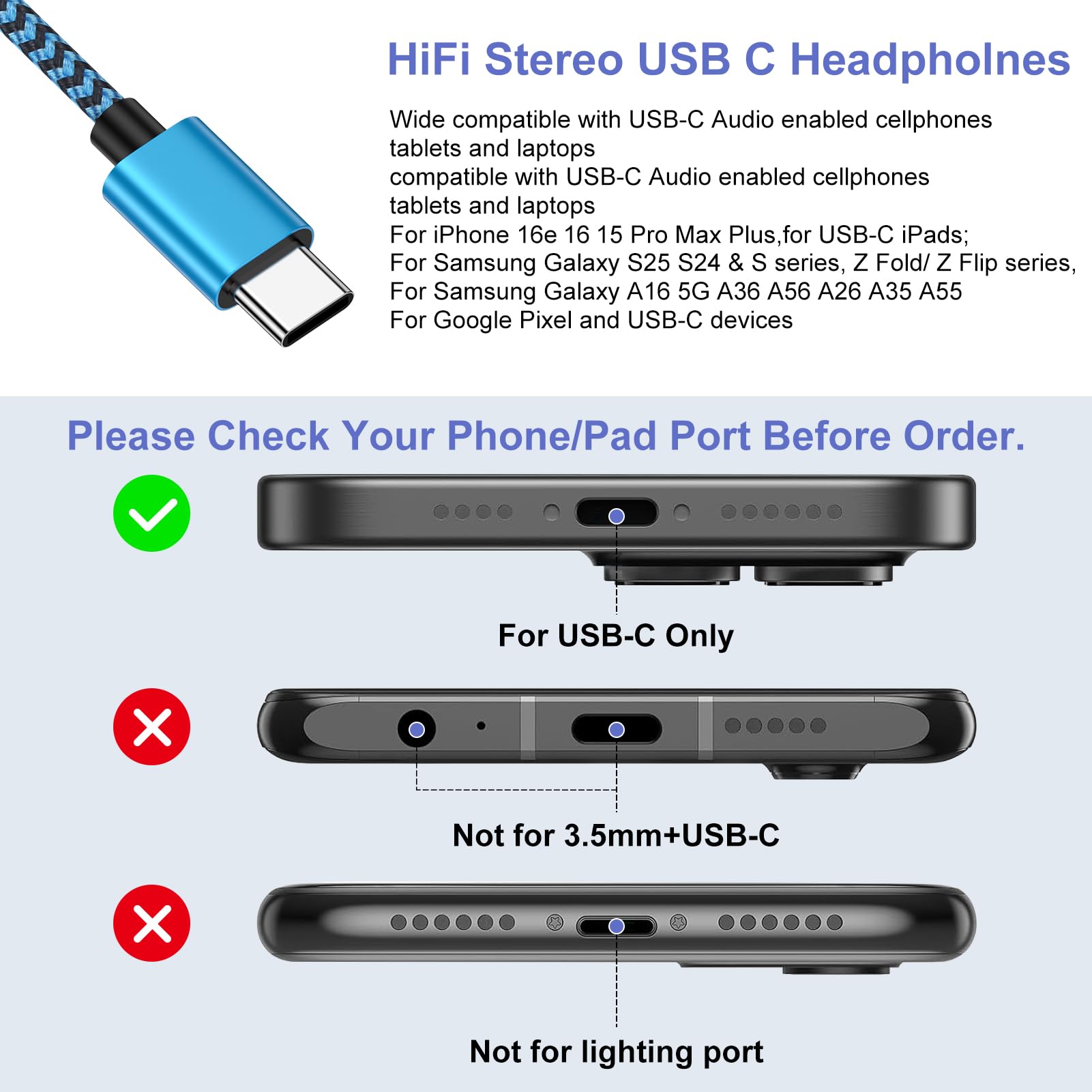Samsung USB-C-auf-3,5-mm-Audio-Adapter, AUX-Kabel, 91 cm, für Samsung Galaxy A16, A36, Z, Fold7, Flip7, FE, A56, A26, S25 Edge Ultra S24, A35, Typ C auf 3,5 mm AUX-Adapter, Kopfhörer, Autoradio