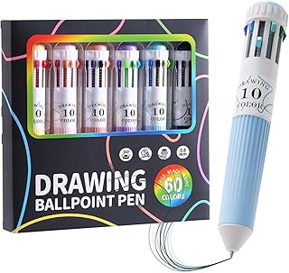 多色ボールペン 多機能ペン 6色 6本セット 0.8mm ノック式 マーキング メモ取り 色分け用 手帳用 かわいい 業務用 学生 家庭 オフィス 学校 プレゼント 景品 まとめ買い