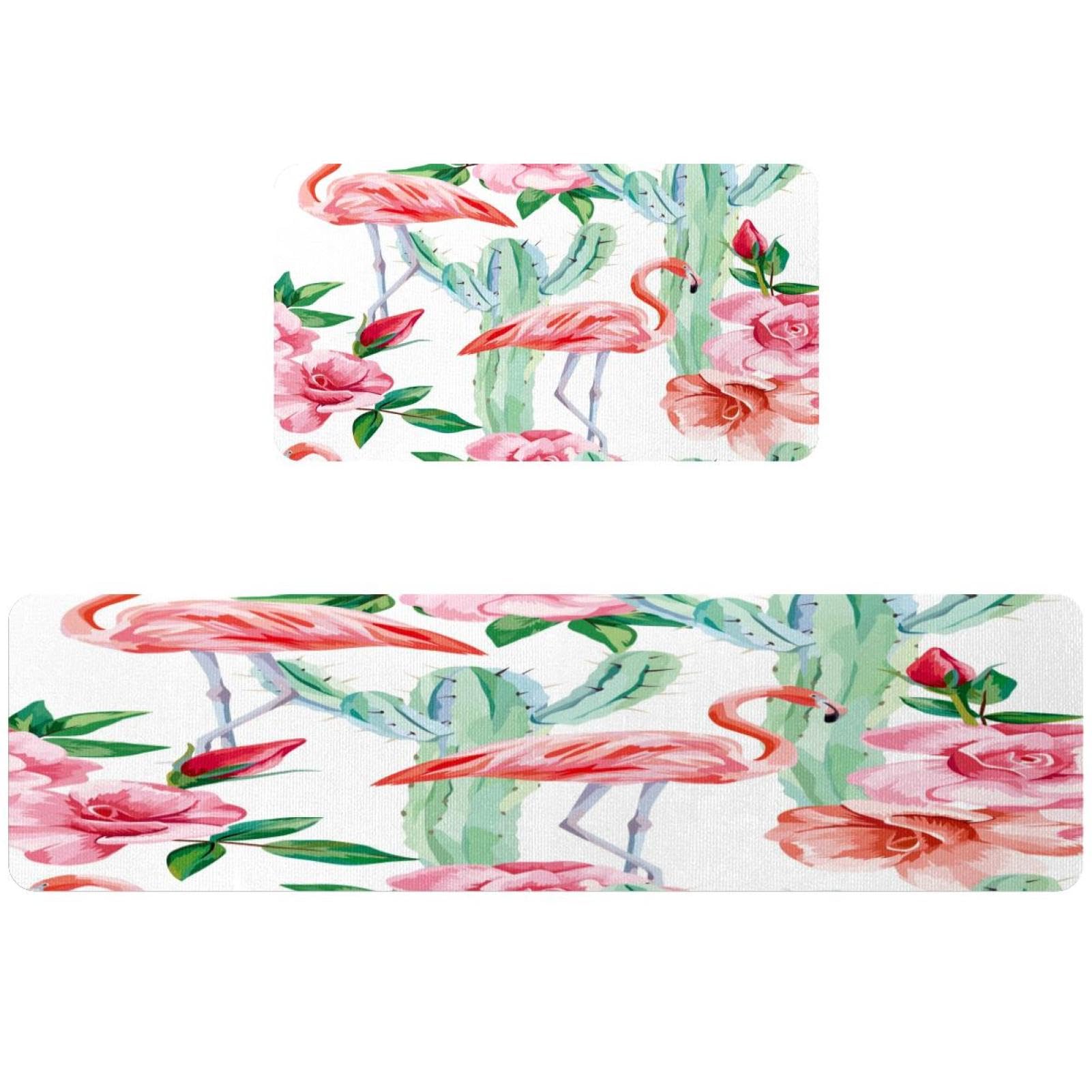 Tapis de cuisine motif flamant rose pour égayer votre couloir et maison