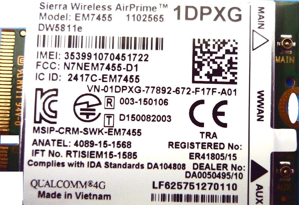 Airprime EM7455 Module: LTE Cat 6, USB, Mini PCI, Network Adapter