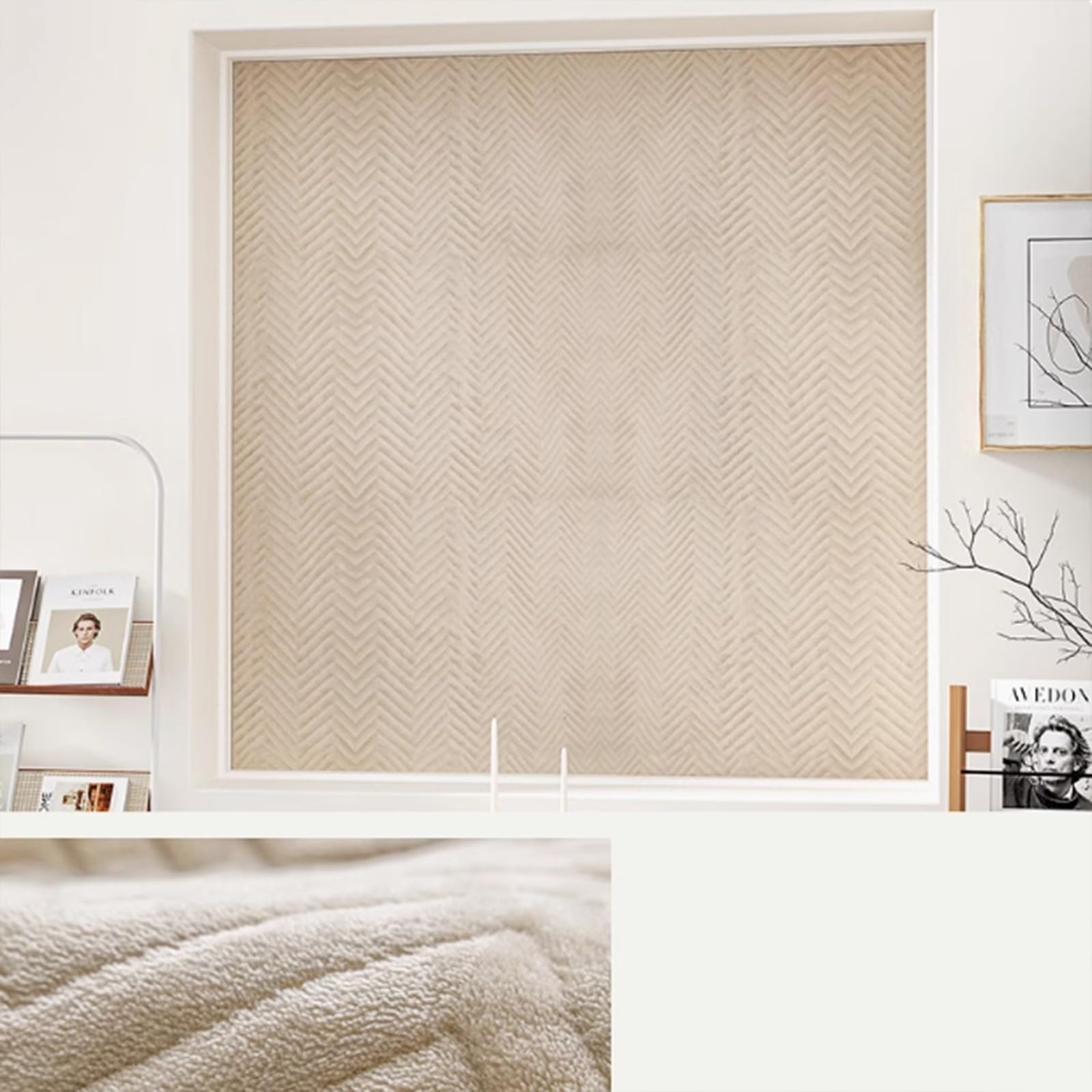 WäRmeschutzfolie Fenste Winter, Baumwolle hinzufügen Kälteschutz Isolierfolie Fenster, Fensterfolie Thermoschutz Es Müssen Keine Löcher Gestanzt Werden(Beige,1x2.6 m)