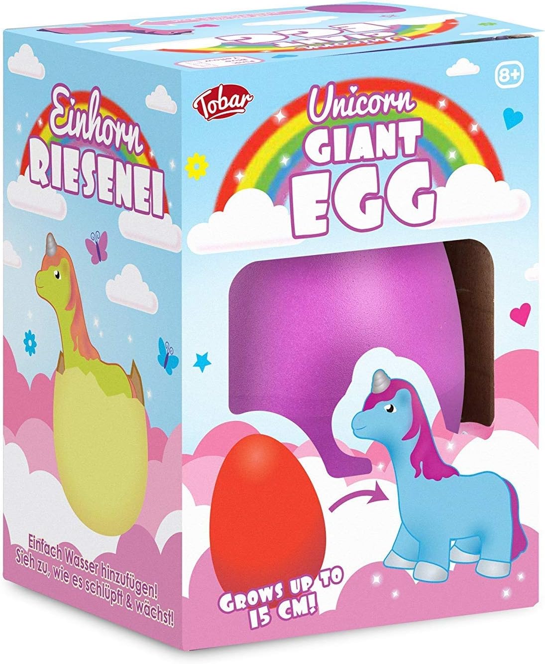Tobar 29003 Unicorn Giant Egg, Multi-Colour,15cm
