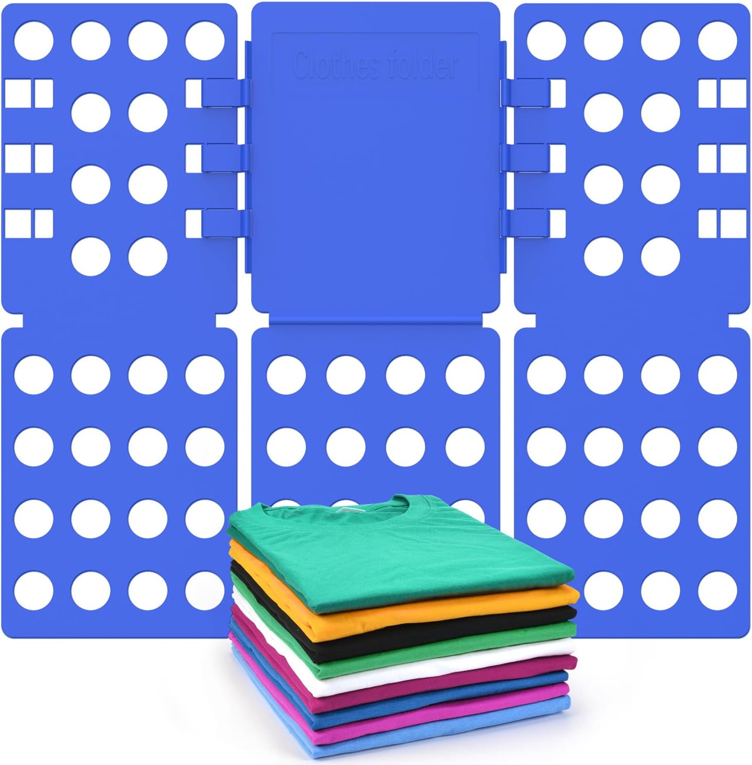 Blue Shirt Folding Board - T-Shirt Folder, Clothes Folding Board, 10.23 x 7.88 x 1.18 inches