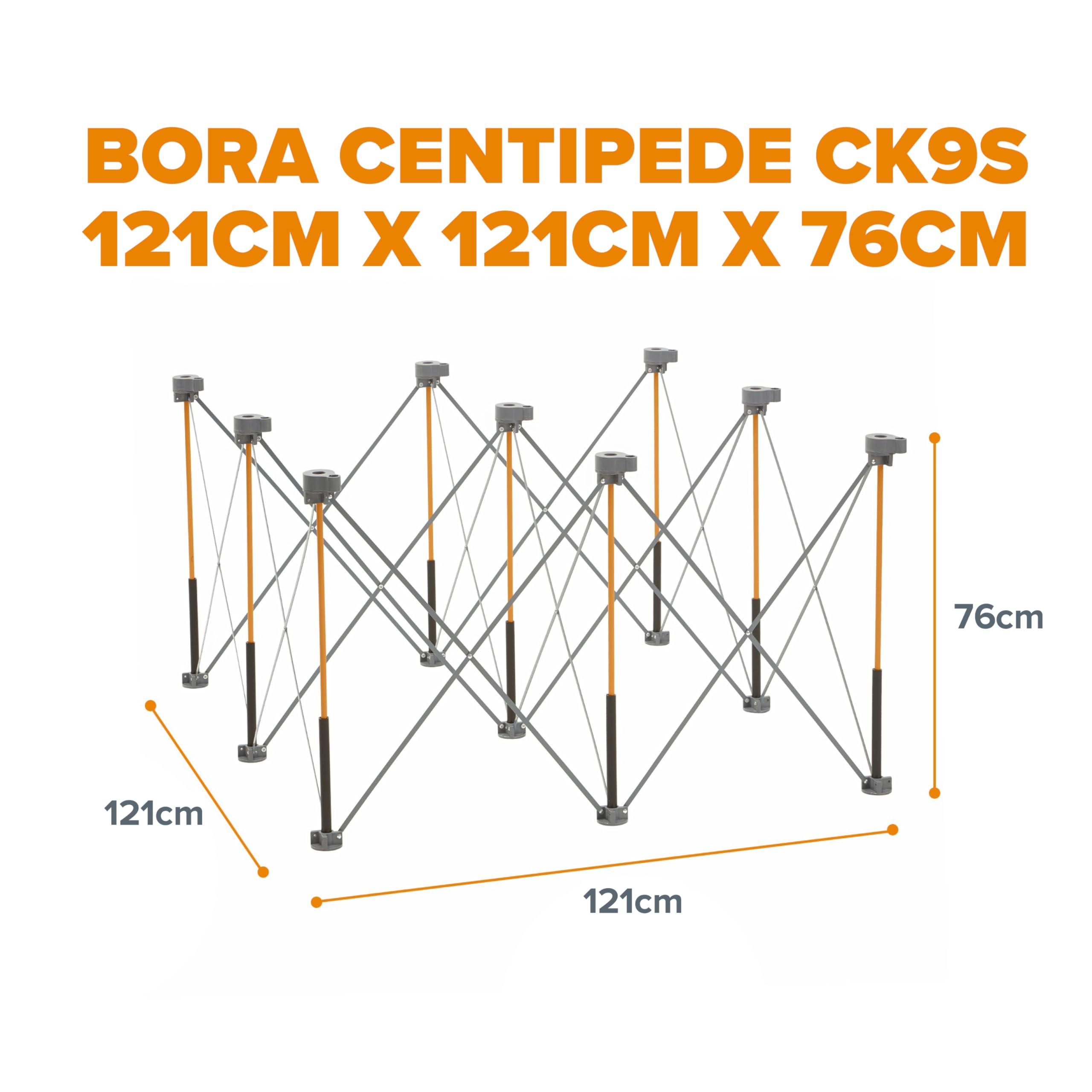 Bora Centipede CK9S Banco de Trabajo Plegable 4x4 ft | Caballete Plegable Portátil, Mesa Taller Resistente hasta 1588 kg