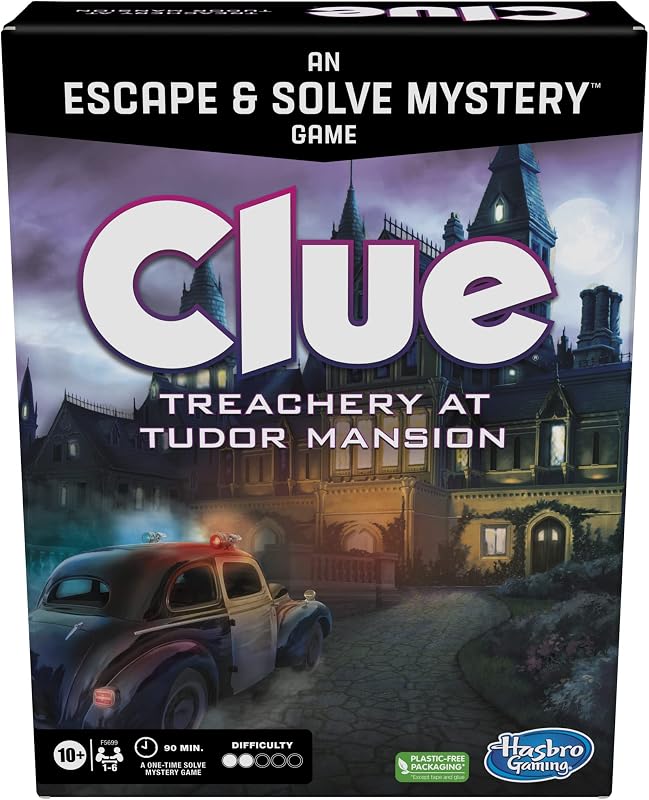 Juego de pistas: traición en la mansión Tudor, juego de escape, juegos cooperativos de misterio y asesinato familiar, a partir de 10 años, 1-6 jugadores