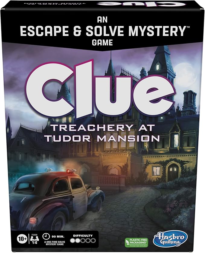 Epic Games Store Offers Another Free Game 10 71NQFIONb6L. AC SX679 Clue Board Game Treachery at Tudor Mansion, Escape Room Game, Cooperative Family Murder Mystery Games, Ages 10 and up, 1-6 Players