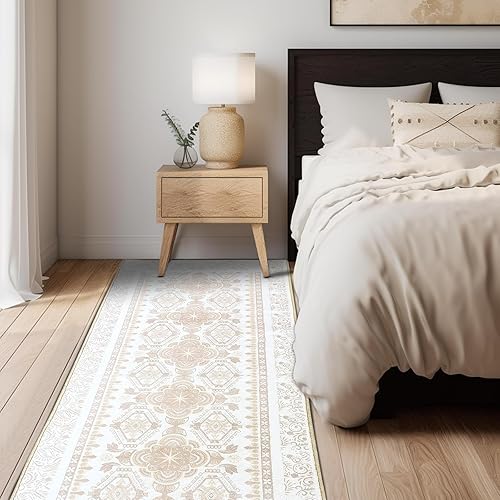 Miniatura 6 de Alfombra bohemia lavable de 2 x 8 pies para pasillo, cocina, entrada, dormitorio, lavandería, antideslizante, con parte trasera de goma, resistente