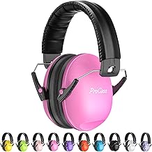 ProCase Ear Defenders Children, SNR 27dB Noise Cancelling Headphones for Kids Toddler, Kids Ear Defenders for Autism, Hearing Protection for Airplane Concert Fireworks -Pink