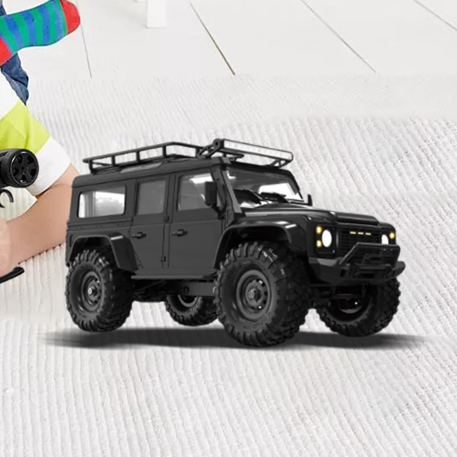 Generico Macchina RC Drifting Modellini Crawler A LED | Veicolo Fuoristrada Radiocomandato 1 16 Per Bambini Ragazze Adulti Feste Festival Compleanni All'Aperto Casa Intrattenimento