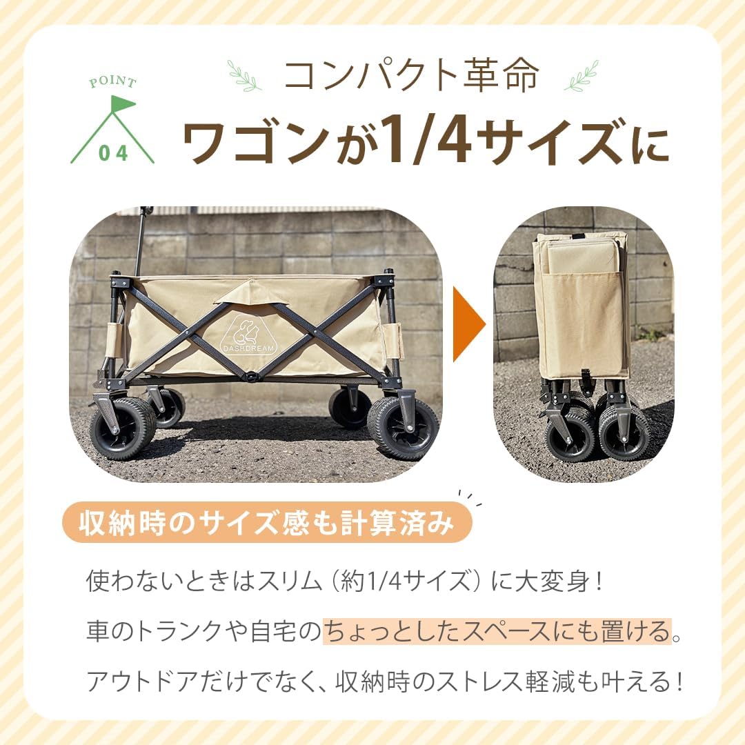 キャリーワゴン アウトドアワゴン 折り畳み式 大容量150L 耐荷重150kg WEIMALL アウトドアワゴン キャリーワゴン キャリーカート