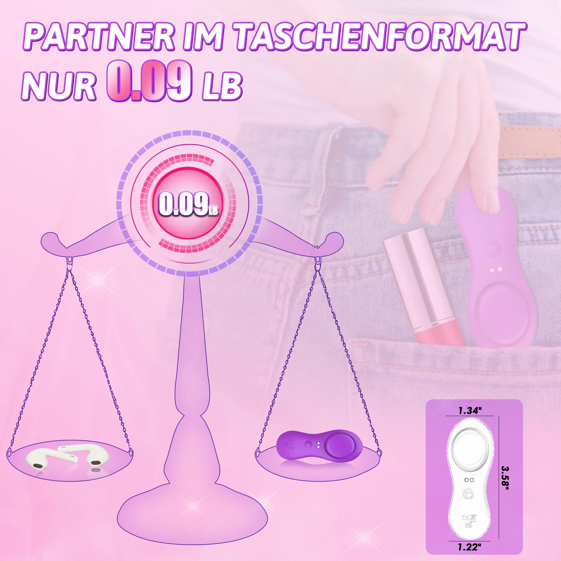 Vibrador De Mariposa Ultrafino De 0,09 Libras - Dragosti, Vibrador Silencioso Y MagnéTico Con 10 Vibraciones Para Llevar, Vibrador De ClíToris Con Control Remoto, Juguete Sexual Para Parejas, Mujeres